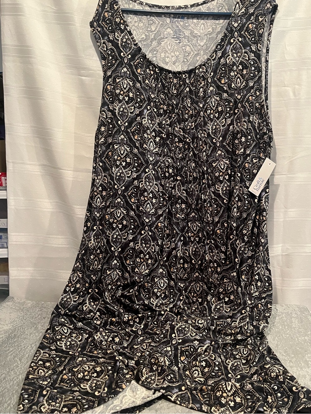 NWT Sleeveless Black/Brown and White Dress